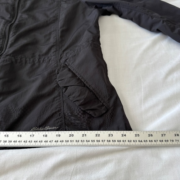Eddie Bauer Travex Women's XL Windbreaker Jacket Full Zip Black Roll Tab Sleeve - Picture 15 of 16